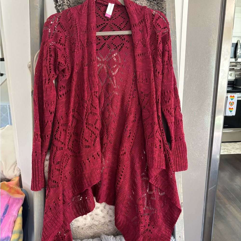 Red Knit Women's Sweater